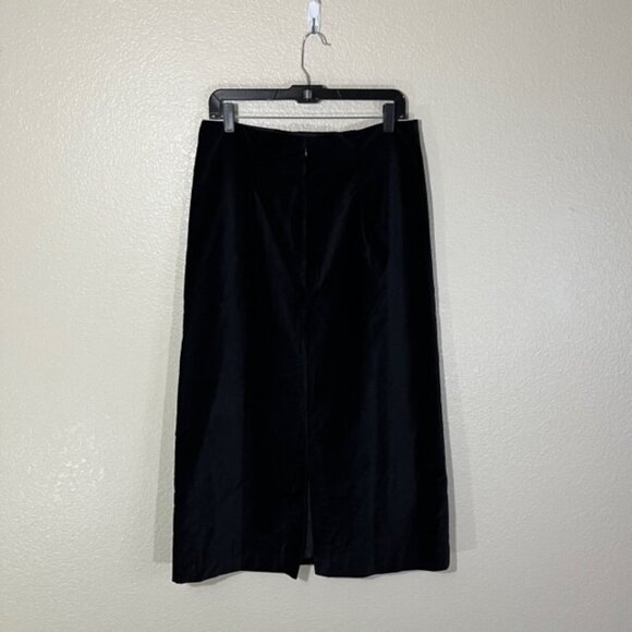 SEA New York Skirt Womens 12 Corduroy Maxi Straight Black - Picture 1 of 6